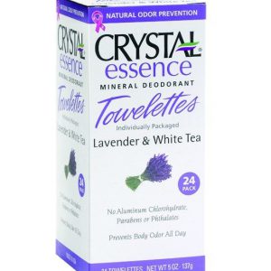 Lavender Crystal Essence Mineral Deodorant Towelettes