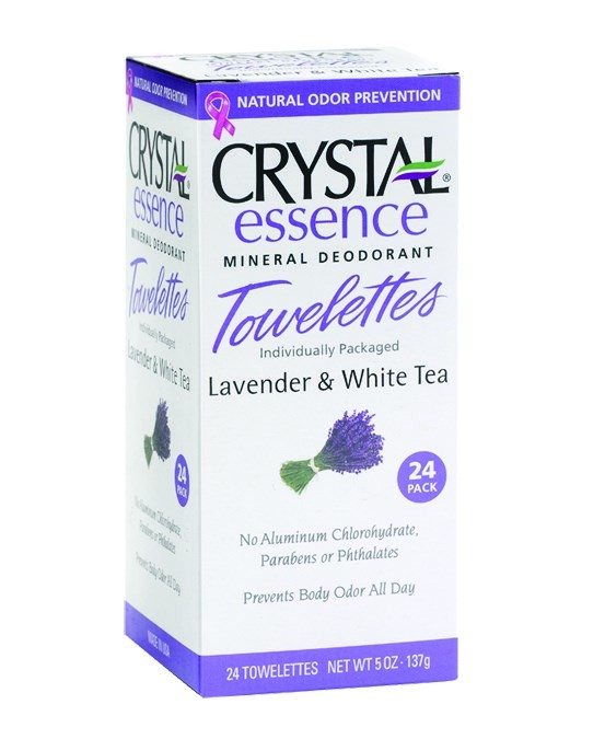 Lavender Crystal Essence Mineral Deodorant Towelettes