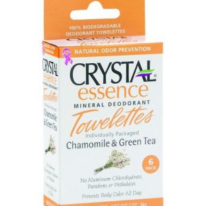 Chamomile 6 pc Crystal Essence Mineral Deodorant Towelettes