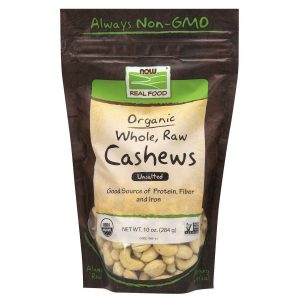 CASHEWS WHOLE RAW CERTIFIED ORGANIC – 10 OZ.