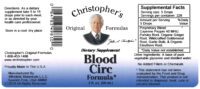 dr christophers blood circ extract supplement facts