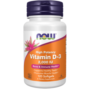 NOW Foods Vitamin D3 2000 IU 120 Softgels