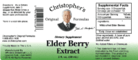 dr christophers elderberry extract 2oz label
