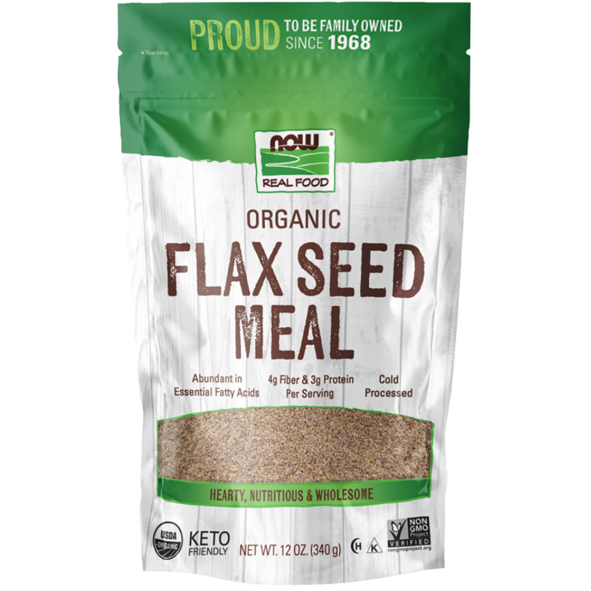 flax seed meal now foods 12 oz