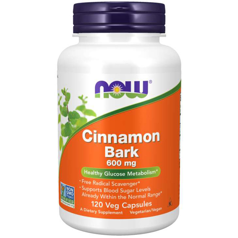 now cinnamon bark 600 mg 120 capsules