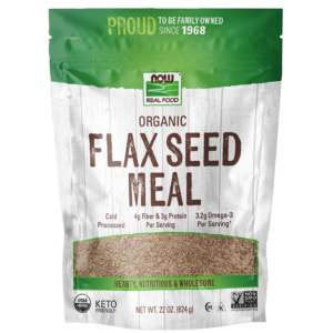 Flax Seed Meal - 18 oz. - Organic, Non-GE, NOW Foods