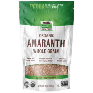 now foods organic amaranth whole grain gluten free 16 oz
