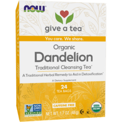 now foods organic dandelion root tea