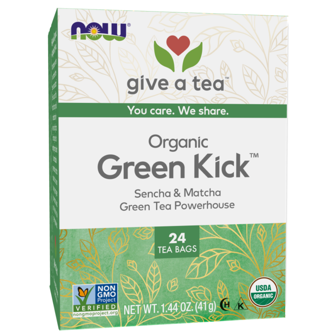 now foods organic green kick 24 tea bags