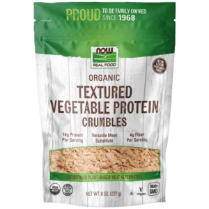 now foods organic textured vegetable protein crumbles