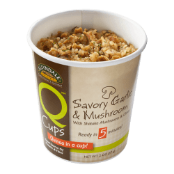 now foods garlic mushroom quinoa cup