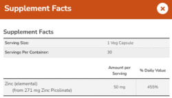 supplement facts zinc picolinate now foods 60 capsules.PNG