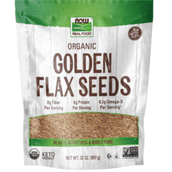 NOW Foods Golden Flax Seeds Organic Non GMO 32 oz.png