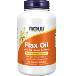 now foods flax oil 100mg 120 veggie softgels vegan formula