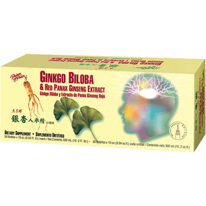 Ginkgo Biloba & Red Panax Ginseng Extract - 30 vials 10cc, Prince of Peace