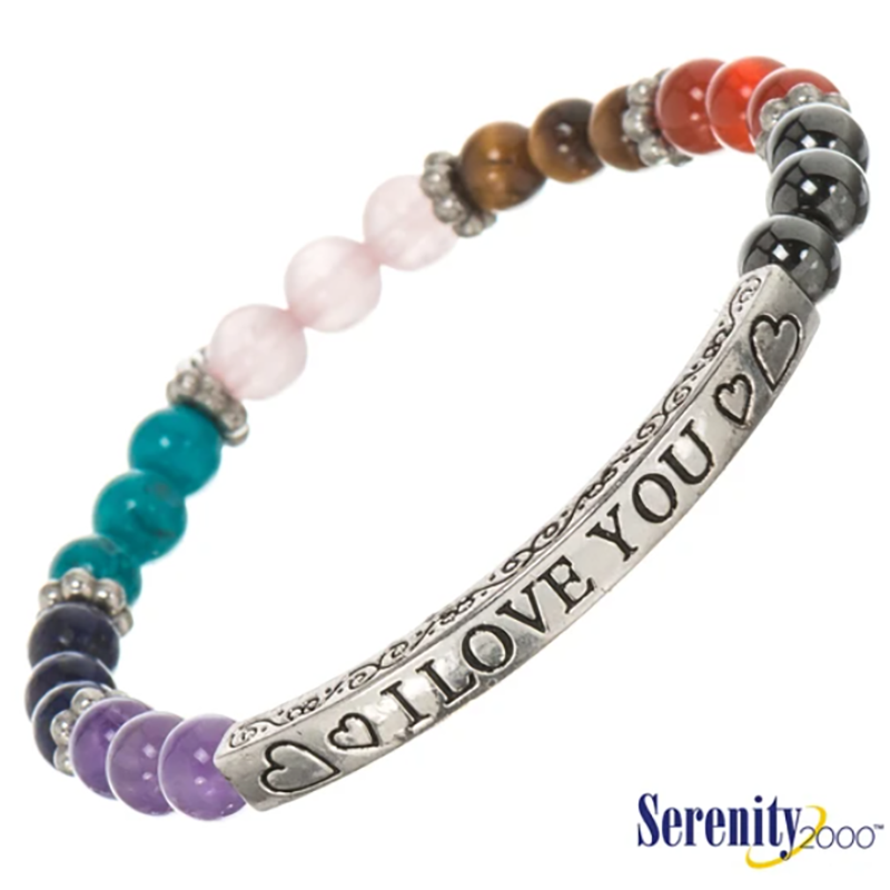Serenity2000 Chakras Health Bracelet - I Love You