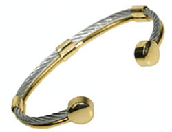 Magnetic Braided Wire Bracelet - 2Tone, Serenity2000
