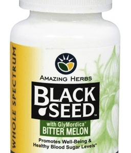 Black Seed with Glymordica Bitter Melon, 100 Vegi Capsules, Amazing Herbs