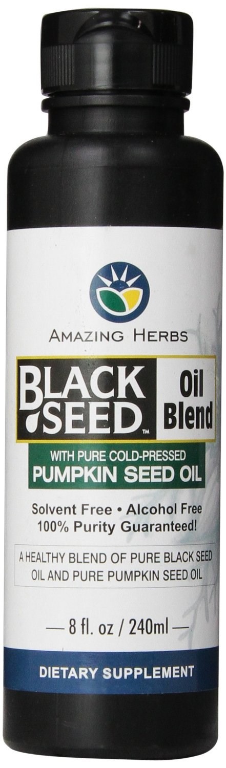 Black Seed with Pumpkin Seed Oil Blend, 8 oz, Amazing Herbs