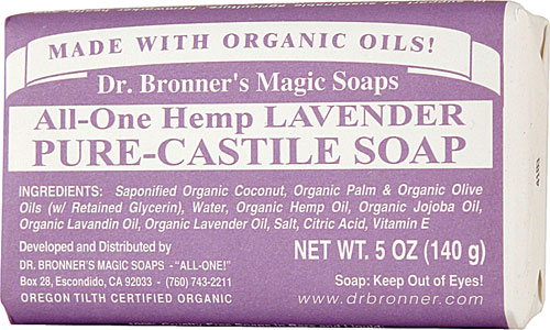Dr. Bronner's Lavender Pure Castile Bar Soap 5oz