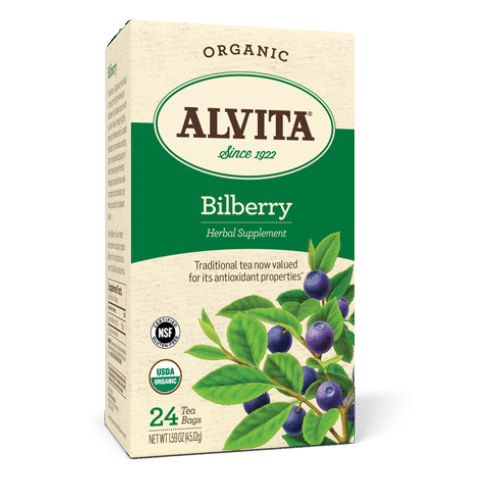 Bilberry Tea Bags, Caffeine Free, 24 Tea Bags, 1.44 oz (41 g), Alvita Teas