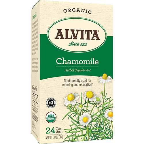 Chamomile Tea Bags Caffeine Free, 1.5 oz (43 g), 30 Tea Bags, Alvita Teas
