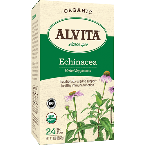 Echinacea Tea (Angustifolia & Purpurea), Caffeine Free, 24 Tea Bags, Alvita Teas