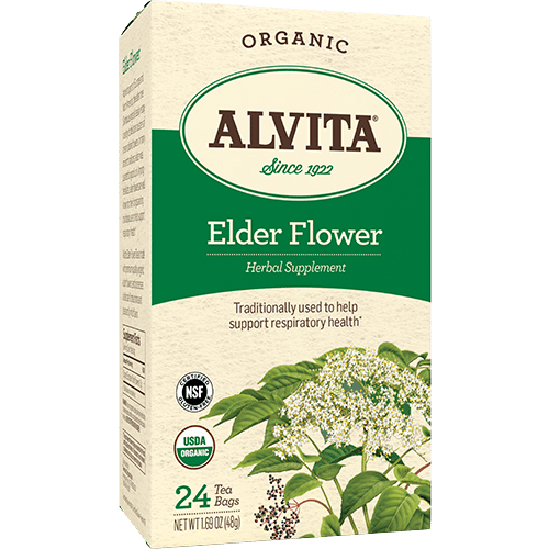 Organic Elder Flower Tea, 24 bags, Alvita Teas