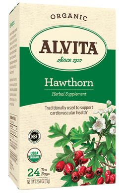 Hawthorn Berries Tea Bags, Caffeine Free, 24 Tea Bags, 2.12 oz (60 g), Alvita Teas