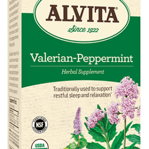 Valerian Mint ( Peppermint ) Tea Bags, Caffeine Free, 24 Bags, 1.69 oz (48 g), Alvita Teas